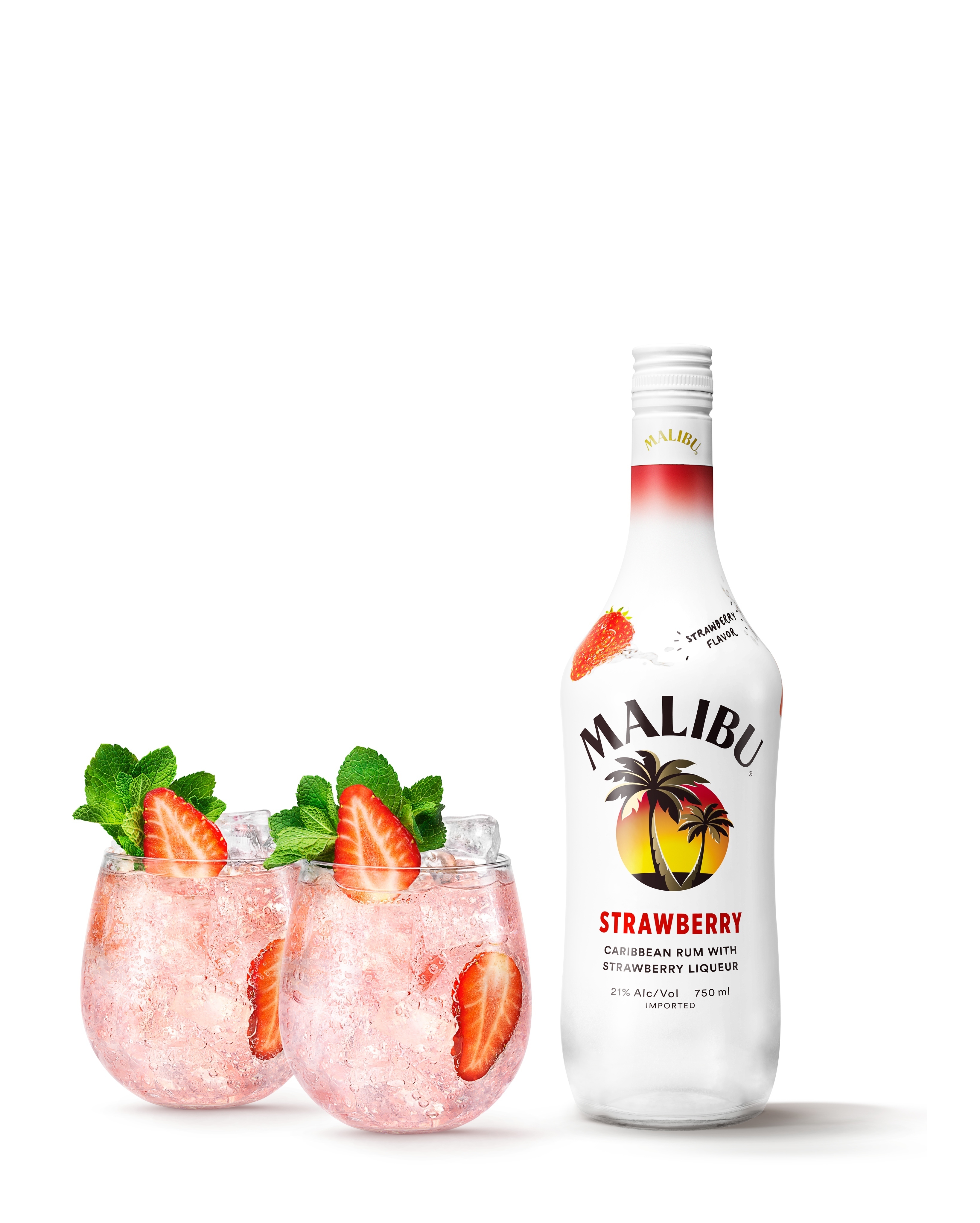 Malibu strawberry spritz lockup